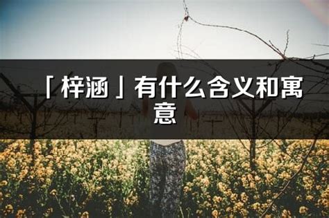 涵意思名字|涵字的含义和寓意